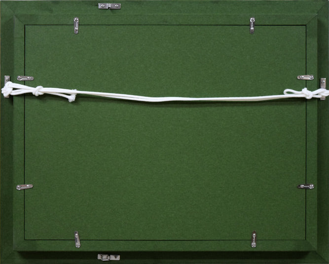 村瀬真治「オホーツク流氷‟しじま”」油絵・F4号 額縁裏側画像