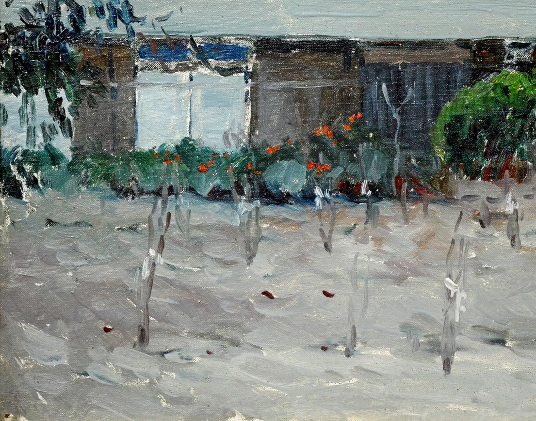 村田丹下「塩谷邸(層雲峡)」油絵・P8号 拡大画像3