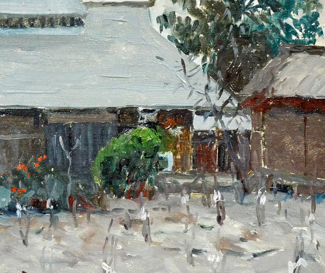 村田丹下「塩谷邸(層雲峡)」油絵・P8号 拡大画像4