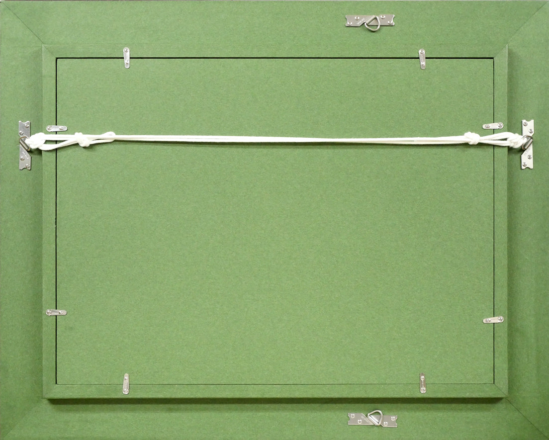 村田丹下「塩谷邸(層雲峡)」油絵・P8号 額縁裏側画像