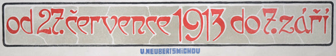 アルフォンス・ミュシャ(Alphonse MUCHA)「イヴァンチッツェでの地方展ポスター」リトグラフ 拡大画像7