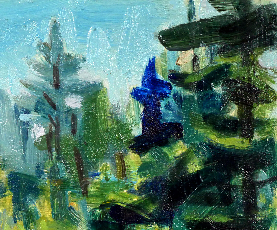 長尾栄三「盛夏」油絵・F0号 拡大画像2