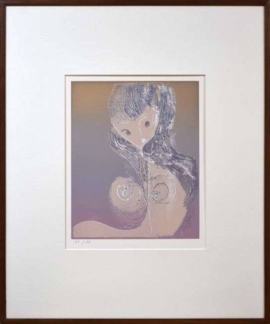 永瀬義郎「淡雪(版画集「浪漫」より)」ナガセプリント.73