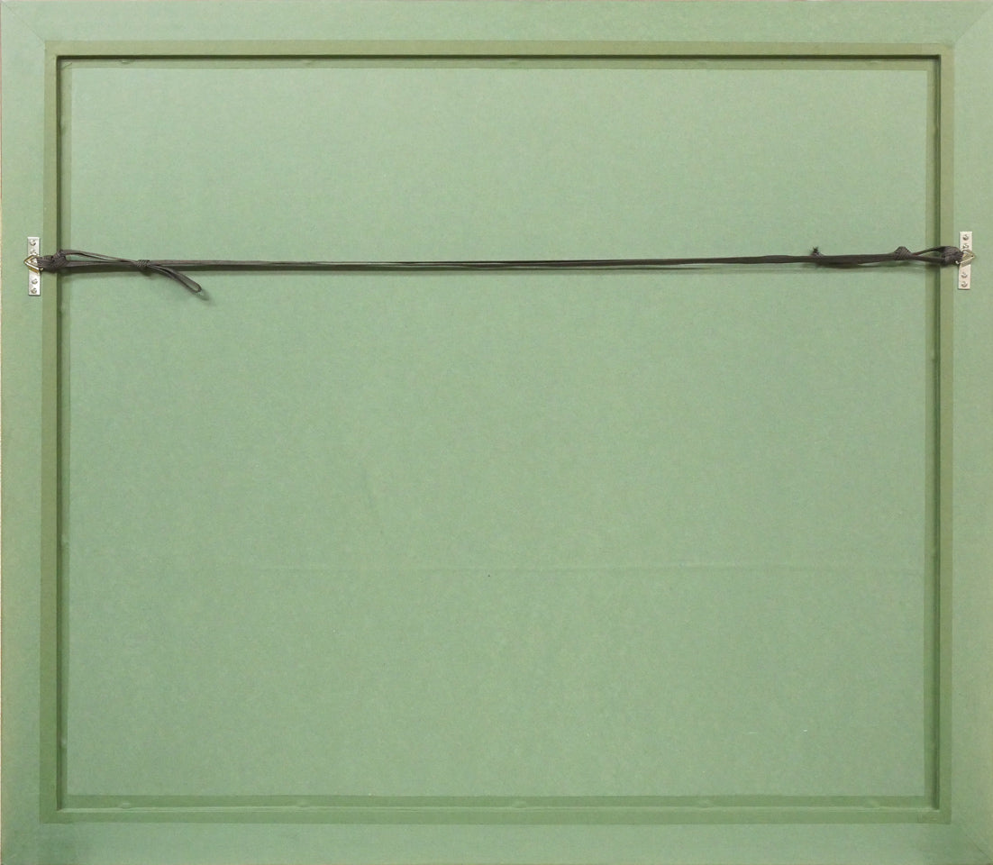 中畑艸人「風花(冬)」リトグラフ 額縁裏側画像