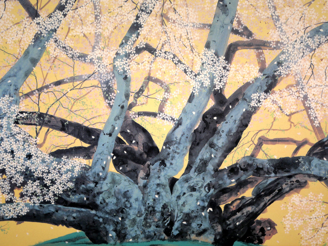 中島千波「素桜神社の神代櫻」岩絵具方式複製画 拡大画像5