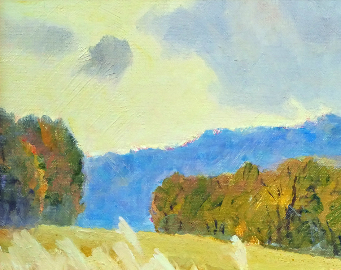 中本昭平「札幌種羊場(月寒)」油絵・F6号 拡大画像1