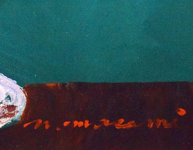 中村政己「花」油絵・F4号 サイン拡大画像