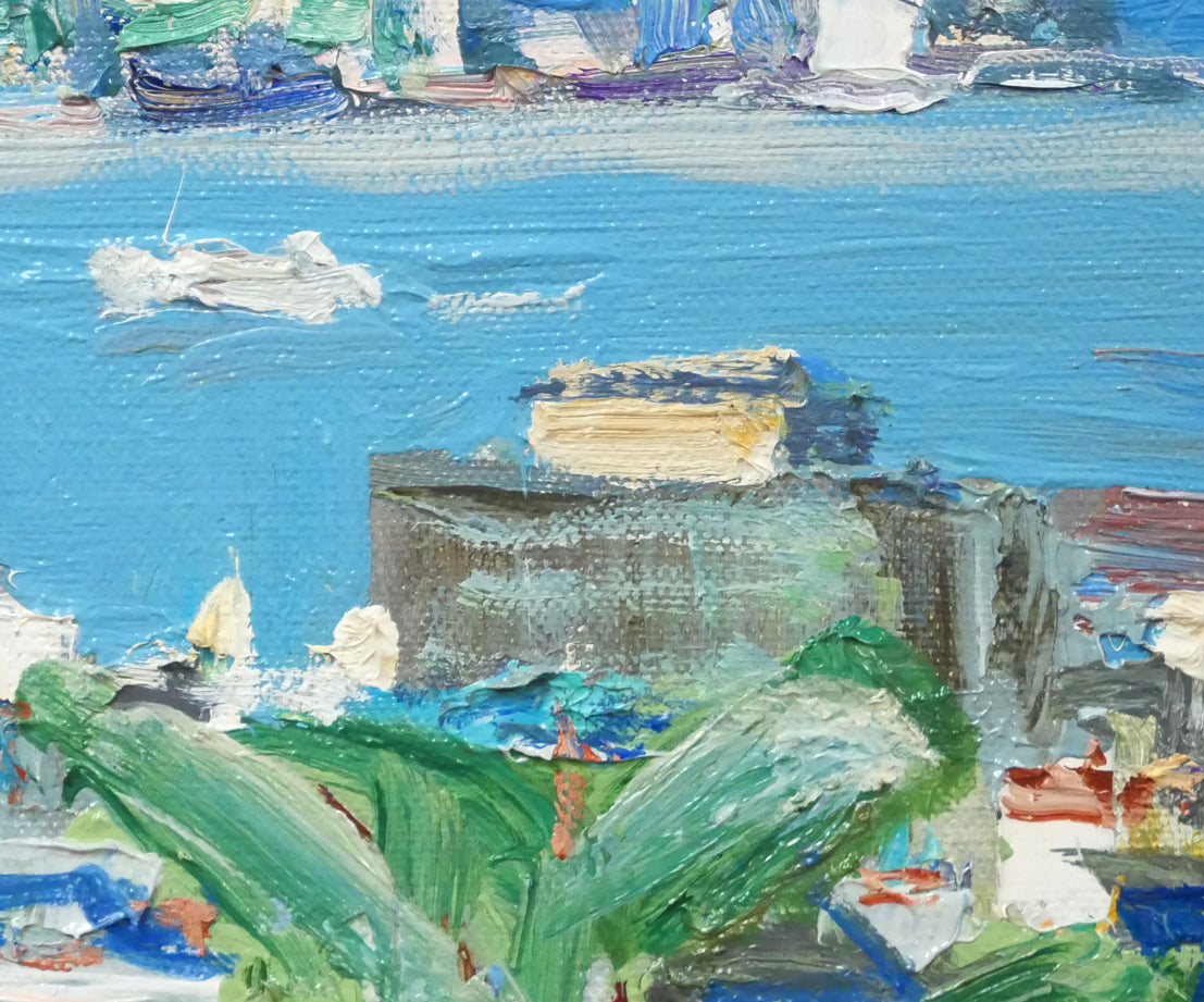 中村善策「小樽展望」油絵・F3号 拡大画像6