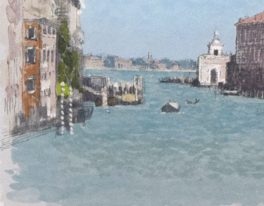 中村清治「ヴェネツィア風景」リトグラフ 拡大画像3