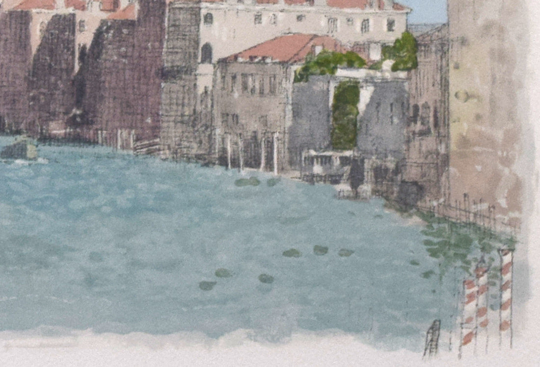 中村清治「ヴェネツィア風景」リトグラフ 拡大画像4