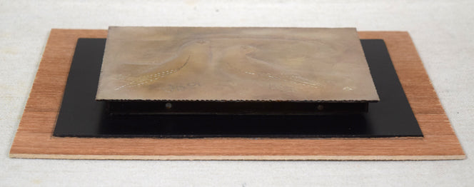 中村矢一「出発(たびだち)」彫金レリーフ額装作品 全体画像2