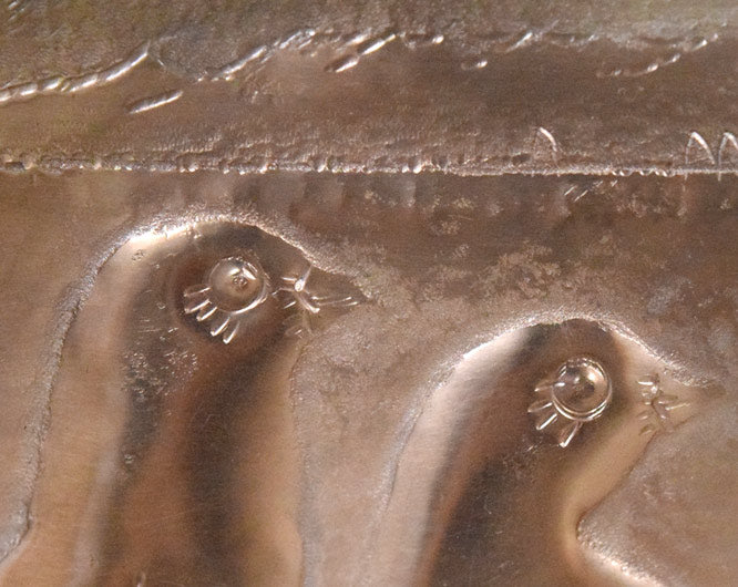 中村矢一「出発(たびだち)」彫金レリーフ額装作品 拡大画像3