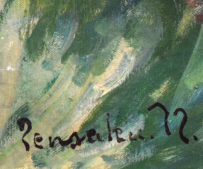 中村善策「地獄谷風趣(登別)」油絵・P20号 サイン拡大画像