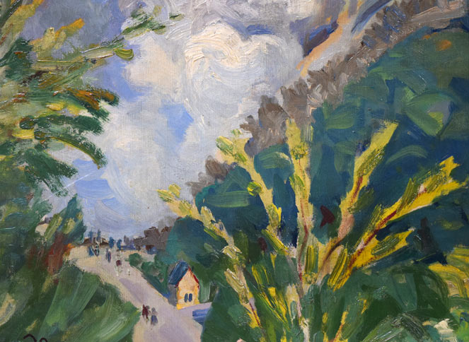 中村善策「地獄谷風趣(登別)」油絵・P20号 拡大画像3