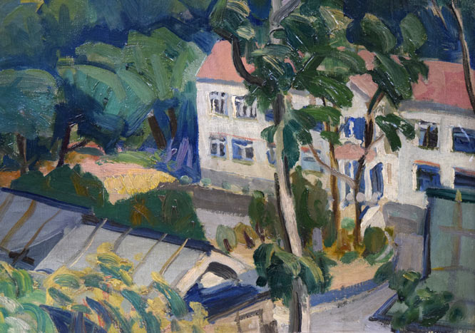 中村善策「地獄谷風趣(登別)」油絵・P20号 拡大画像6