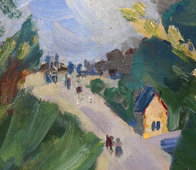 中村善策「地獄谷風趣(登別)」油絵・P20号 拡大画像4