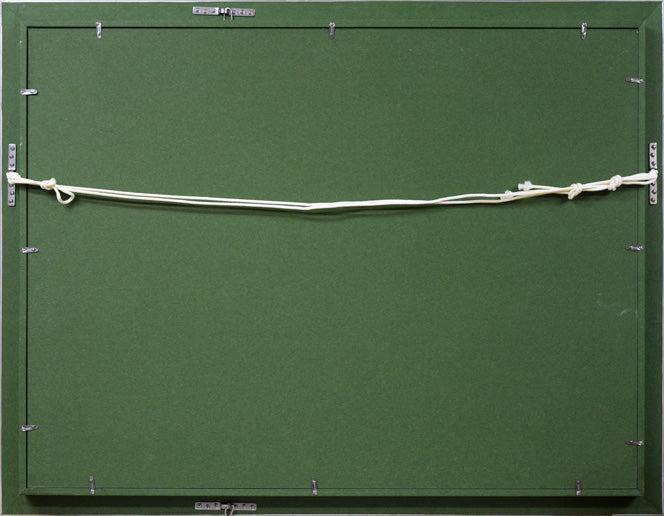 中村善策「地獄谷風趣(登別)」油絵・P20号 額縁裏側画像