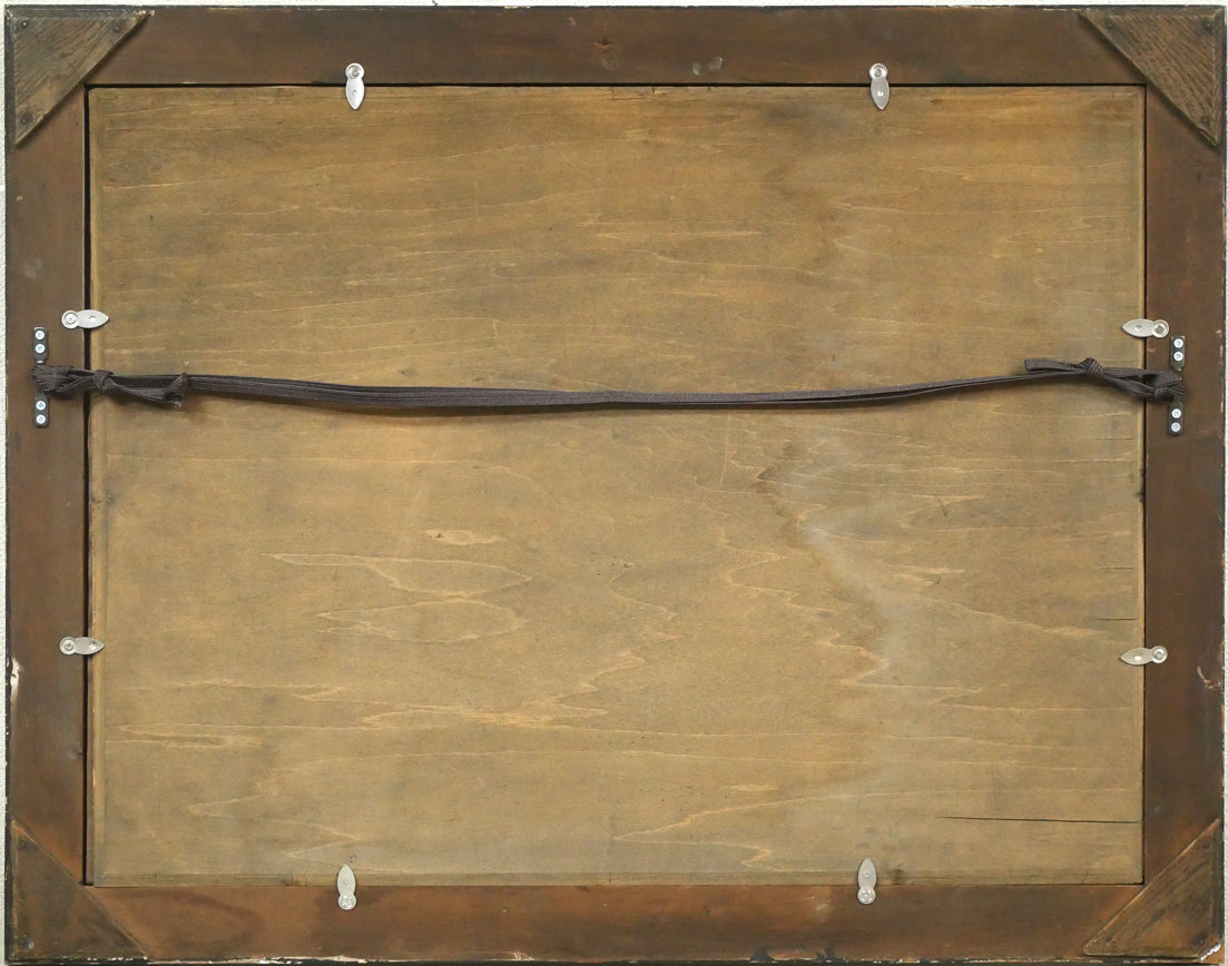 中根光一「中根邸付近(札幌)」水彩画・10号 額縁裏側画像