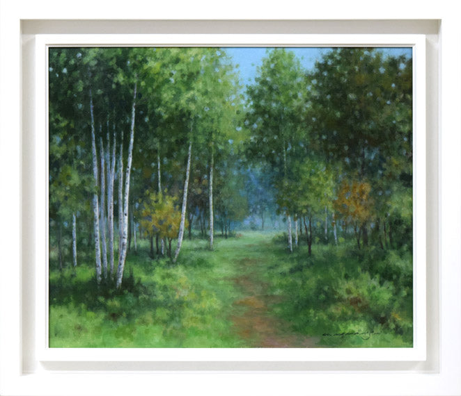 中西尭昭「迎秋」油絵・F8号