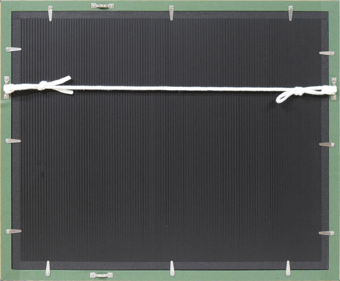 中野北溟「耳(ジャン・コクトーの詩)」肉筆書額装 額縁裏側画像