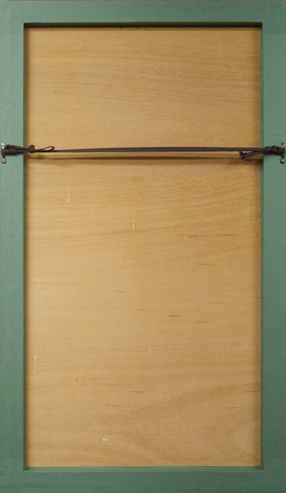 中野北溟「光と風の物語(JR北海道)」肉筆書額装 額縁裏側画像