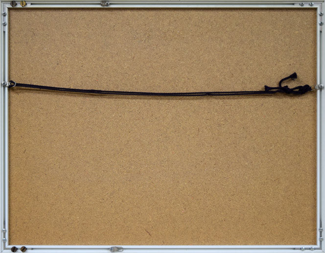 中田ゆう子「栗の木(仮称)」肉筆アクリル画1点物・変形5号 額縁裏側画像