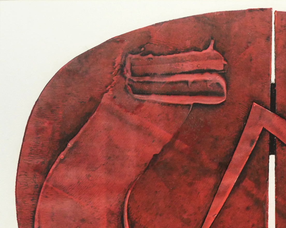 中谷有逸「碑(サクラの稲妻)」凹凸併用版・版画・限定5部 拡大画像1