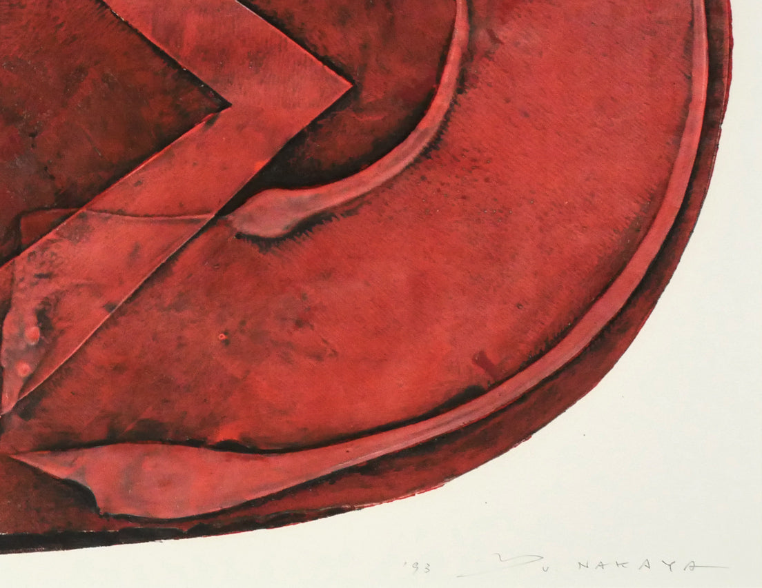 中谷有逸「碑(サクラの稲妻)」凹凸併用版・版画・限定5部 拡大画像4