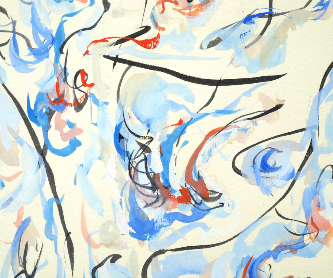 難波田龍起「無題」水彩画 拡大画像3