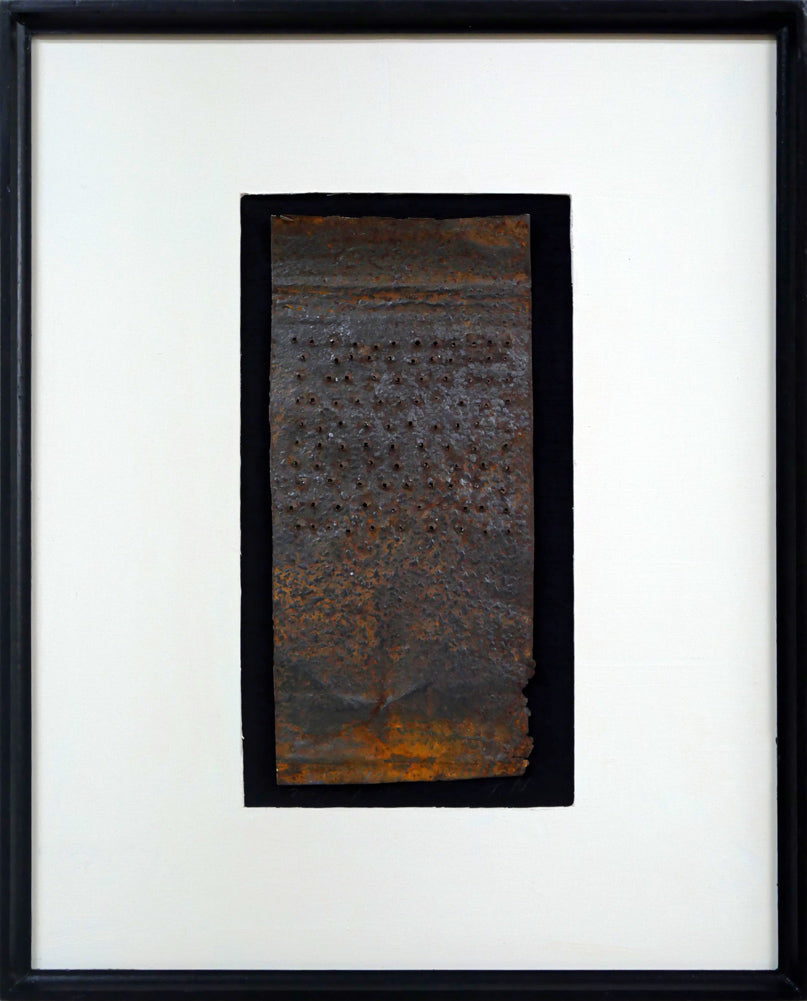 楢原武正「大地/開墾」ミクストメディア(トタン板)