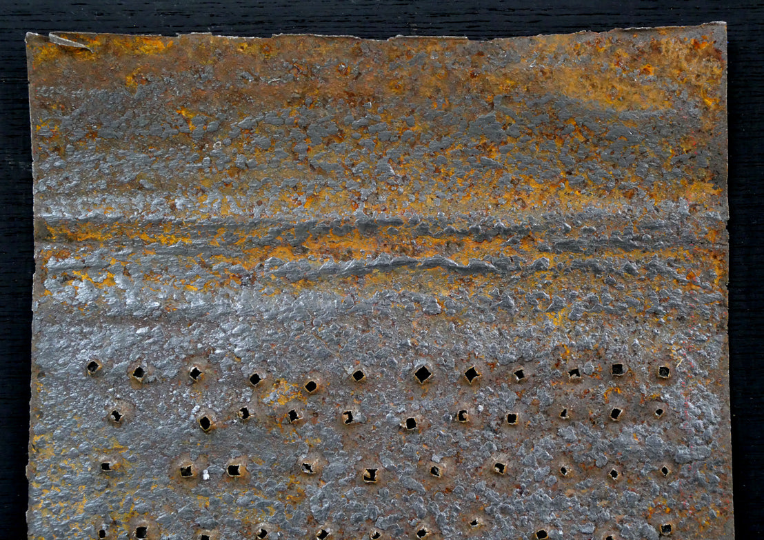 楢原武正「大地/開墾」ミクストメディア(トタン板) 拡大画像1