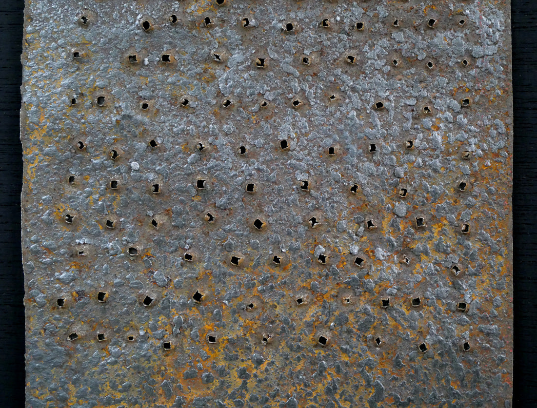 楢原武正「大地/開墾」ミクストメディア(トタン板) 拡大画像2