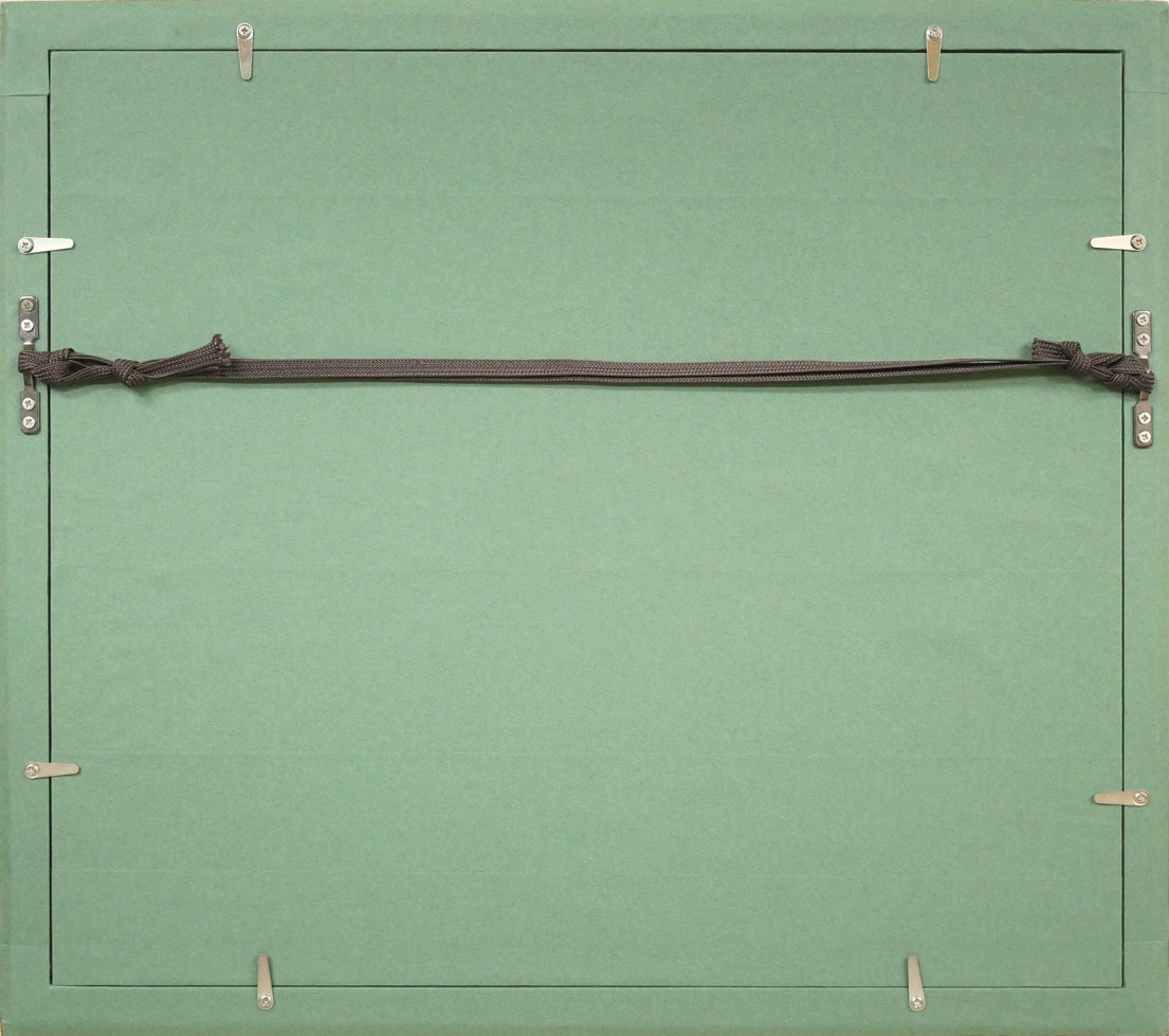 成井弘「サナリー風景(フランス)」油絵・F3号 額縁裏側画像