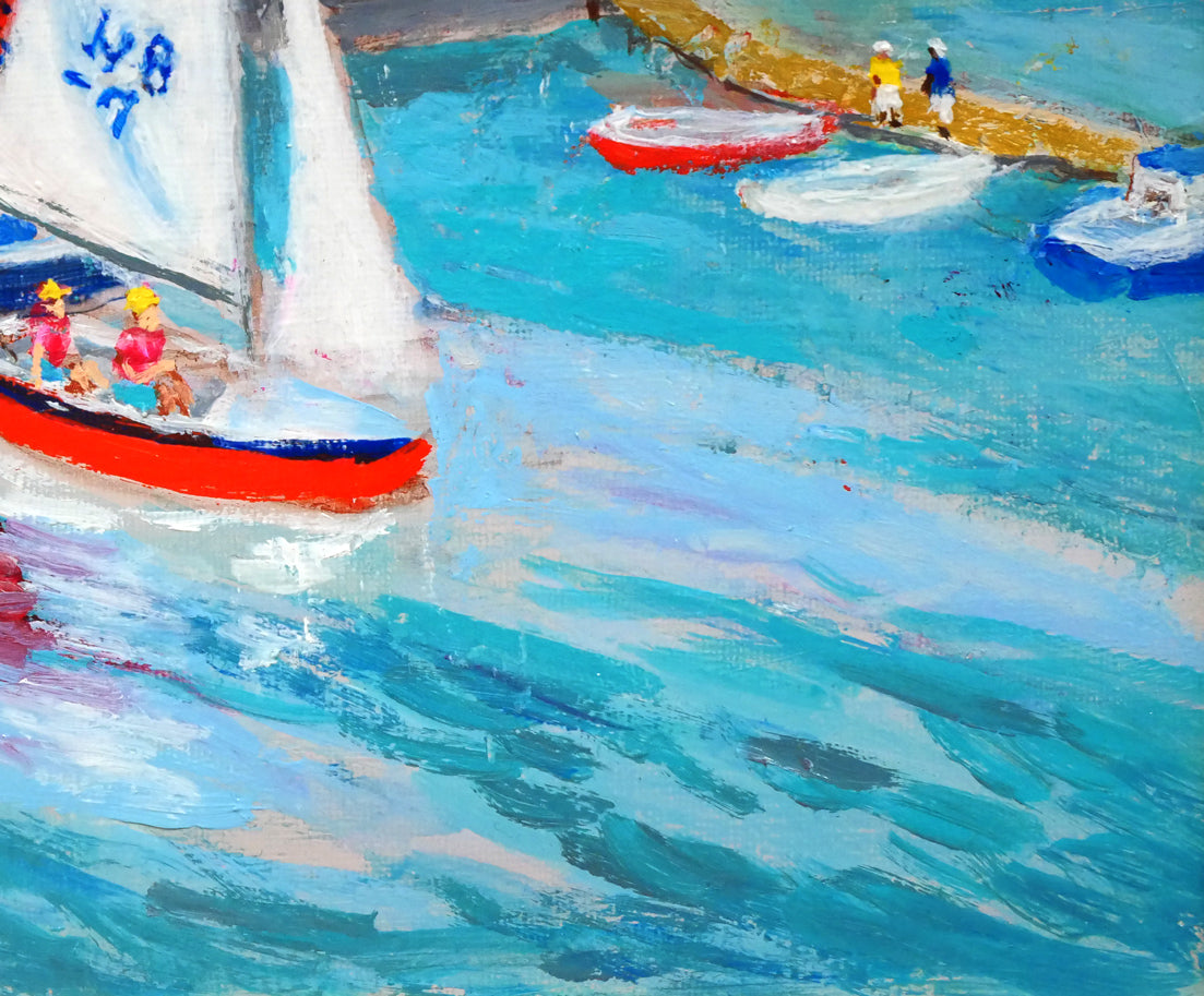 成井弘「サナリー風景(フランス)」油絵・F3号 拡大画像4