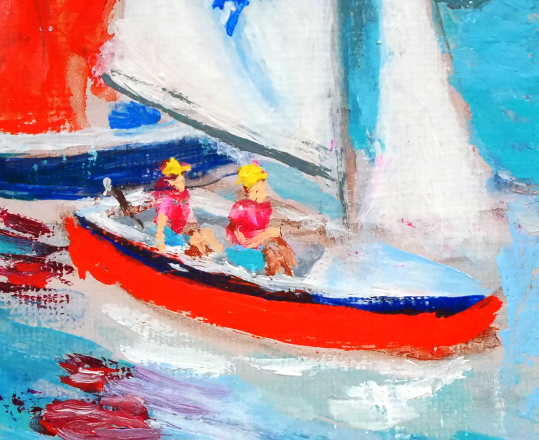 成井弘「サナリー風景(フランス)」油絵・F3号 拡大画像6