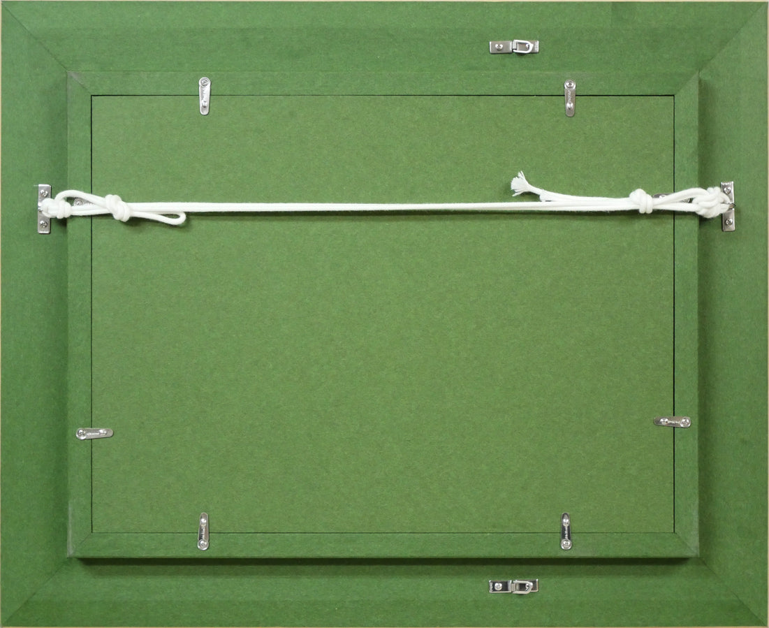 年代尚美「カトレア」油絵・F4号 額縁裏側画像