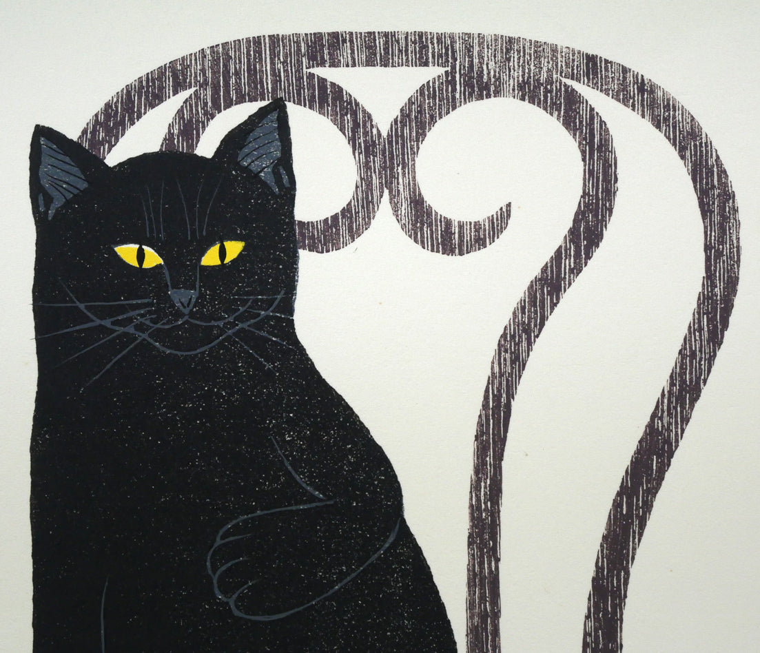 西田忠重「stand up(2)」木版画 拡大画像1