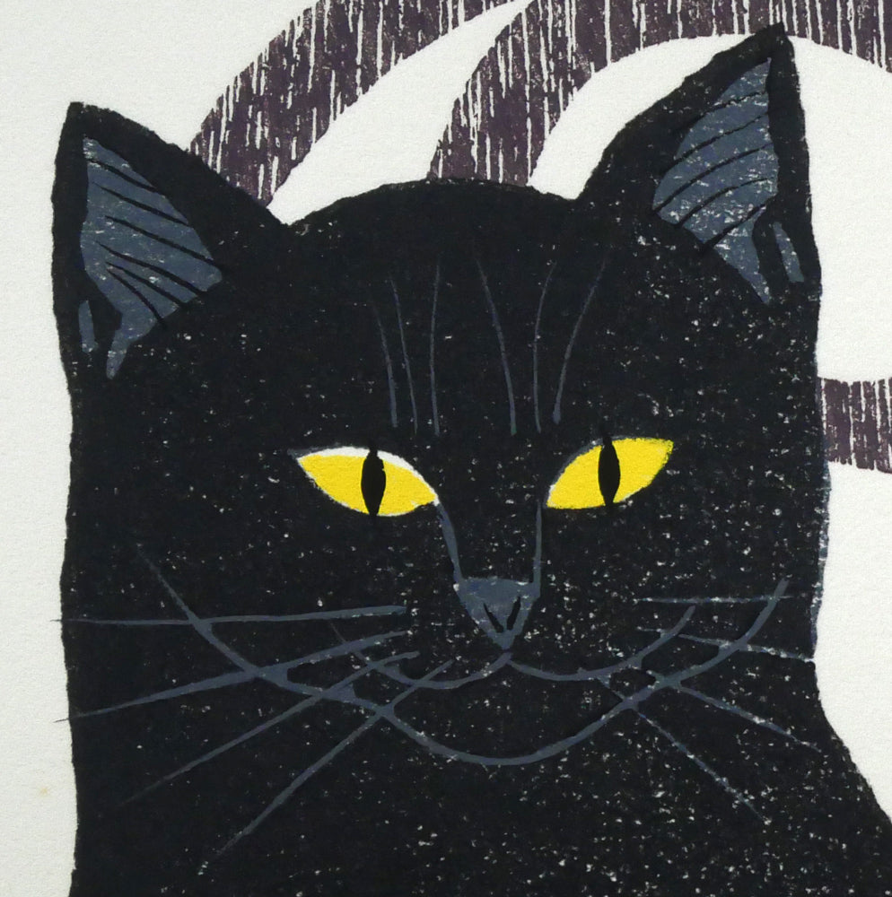 西田忠重「stand up(2)」木版画 拡大画像2