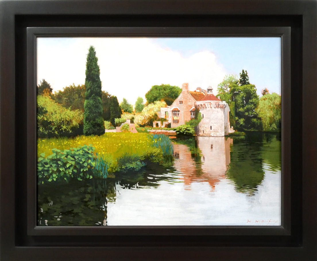 西房浩二「キャッスルガーデン(イギリス)」油絵・F6号