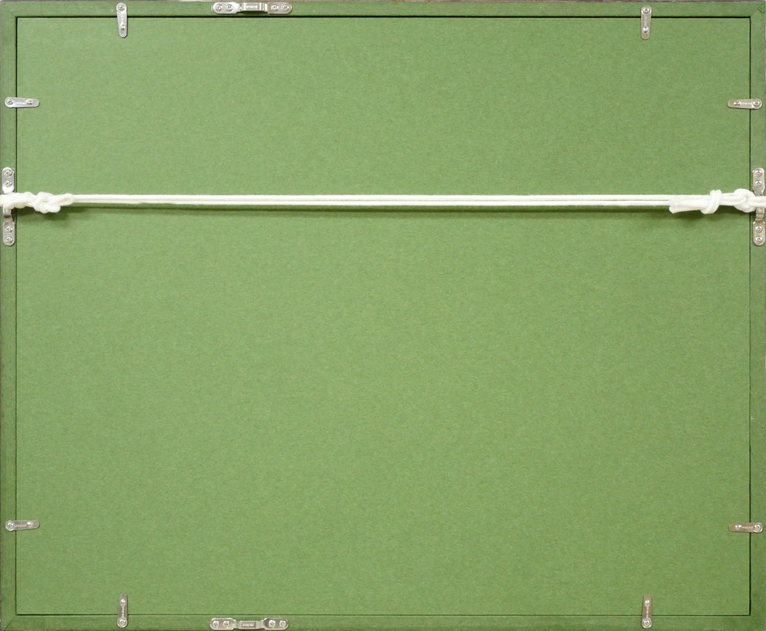 西房浩二「キャッスルガーデン(イギリス)」油絵・F6号 額縁裏側画像