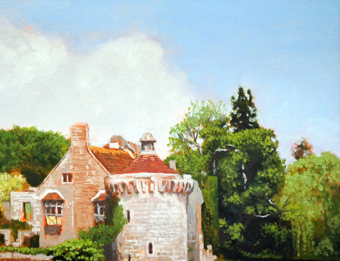 西房浩二「キャッスルガーデン(イギリス)」油絵・F6号 拡大画像2