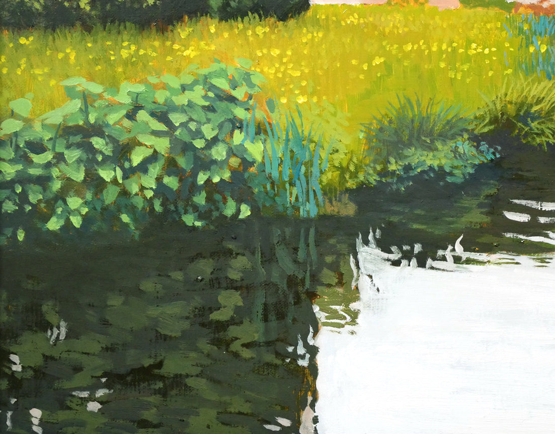 西房浩二「キャッスルガーデン(イギリス)」油絵・F6号 拡大画像3