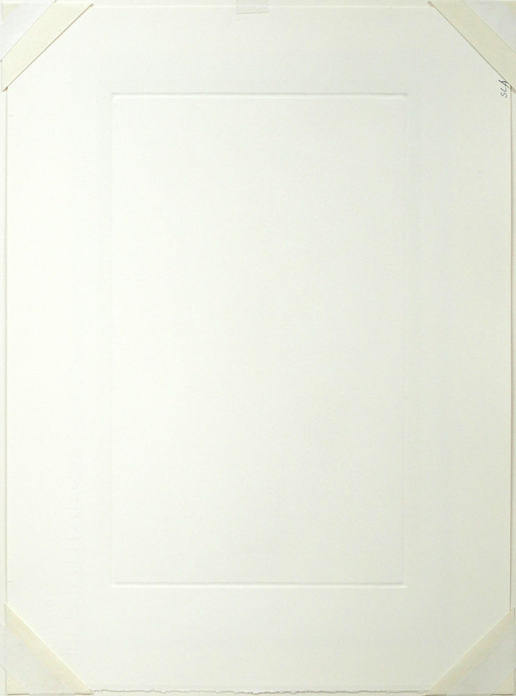 西川洋一郎「EVERGREEN」リトグラフにコラージュ 作品シート裏側画像