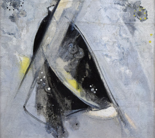 西村計雄「Kimono(パリ近代美術館買上作品下絵)」油絵・P6号並列 左側拡大画像3