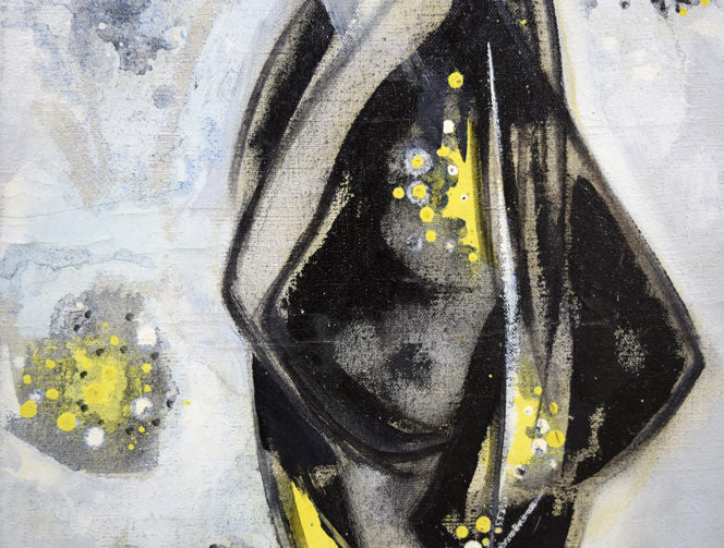 西村計雄「Kimono(パリ近代美術館買上作品下絵)」油絵・P6号並列 右側部分拡大画像3