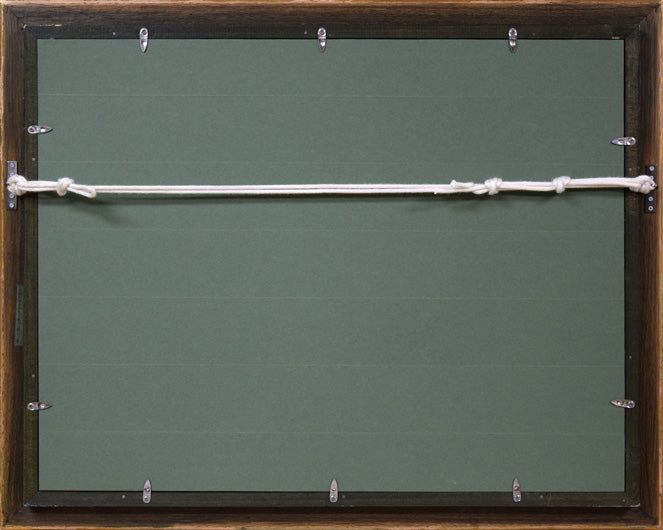 西村計雄「Kimono(パリ近代美術館買上作品下絵)」油絵・P6号並列 額縁裏側画像