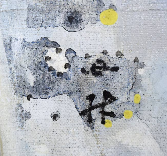 西村計雄「Kimono(パリ近代美術館買上作品下絵)」油絵・P6号並列 右側部分サイン