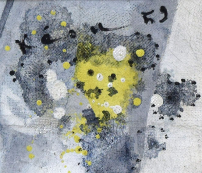 西村計雄「Kimono(パリ近代美術館買上作品下絵)」油絵・P6号並列 左側部分サイン・年記(1959年作)