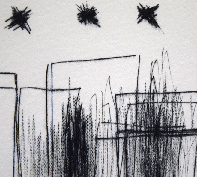 西村一夫「作品D-8」銅版画 拡大画像3