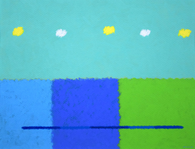 西村一夫「内なる風景 ACS-1」アクリルガッシュ 作品全体画像